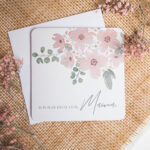 Karte »Ich hab dich lieb, Mama« Aquarell Blumenstrauß mit Umschlag Image