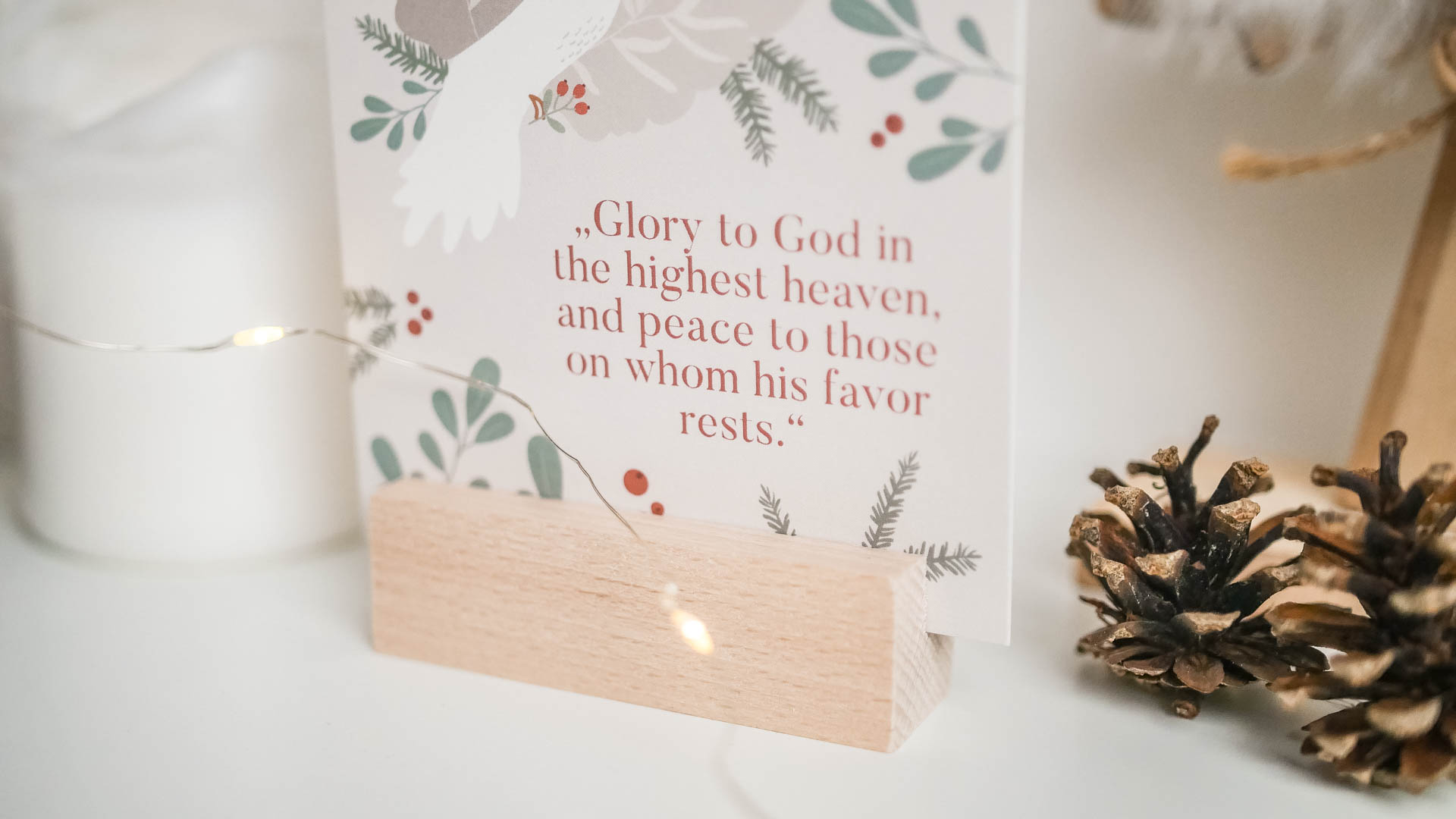 Weihnachtskarte Glory to God