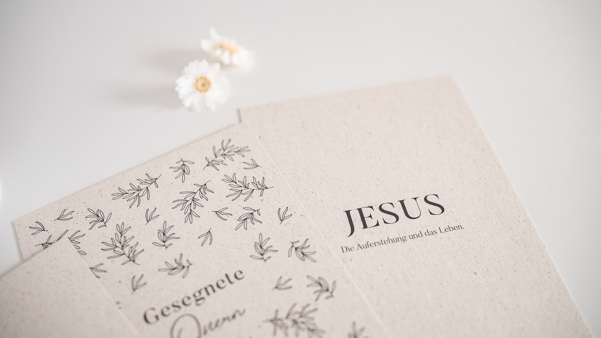 Postkarte Jesus Graspapier
